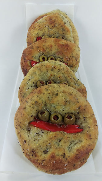 Focaccia Bread Artisan Classic Lunch Loaf / 4 per sleeve.